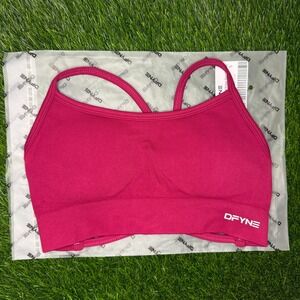 Dfyne dynamic backless sports bra berry small